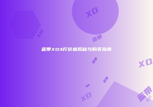 蓝带XO3斤价格揭秘与购买指南