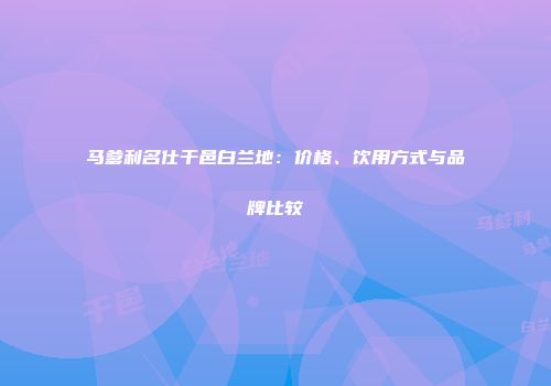 马爹利名仕干邑白兰地：价格、饮用方式与品牌比较