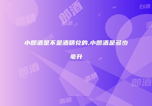 小郎酒是不是酒精兑的,小郎酒是多少毫升
