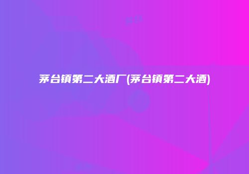 茅台镇第二大酒厂(茅台镇第二大酒)