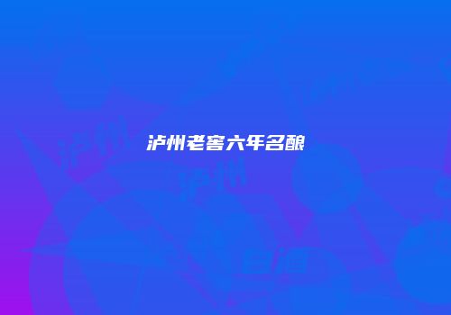 泸州老窖六年名酿