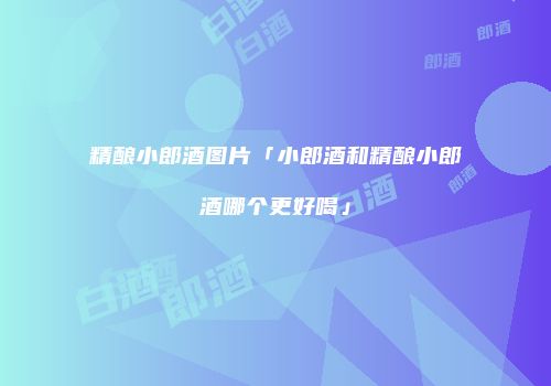 精酿小郎酒图片「小郎酒和精酿小郎酒哪个更好喝」