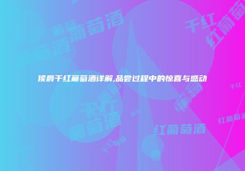 侯爵干红葡萄酒详解,品尝过程中的惊喜与感动