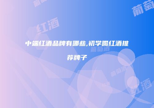 中端红酒品牌有哪些,初学喝红酒推荐牌子
