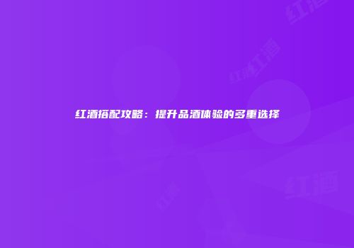 红酒搭配攻略：提升品酒体验的多重选择