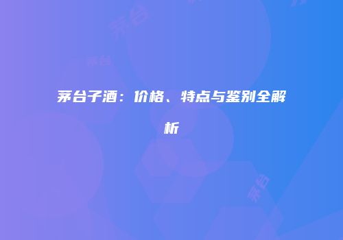 茅台子酒：价格、特点与鉴别全解析