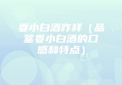 娄小白酒咋样（品鉴娄小白酒的口感和特点）