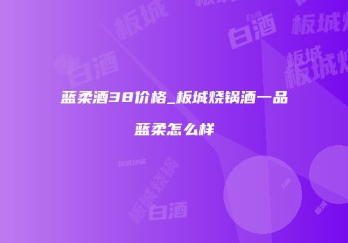 蓝柔酒38价格_板城烧锅酒一品蓝柔怎么样