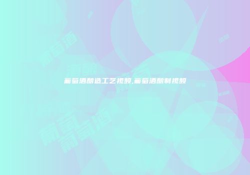 葡萄酒酿造工艺视频,葡萄酒酿制视频