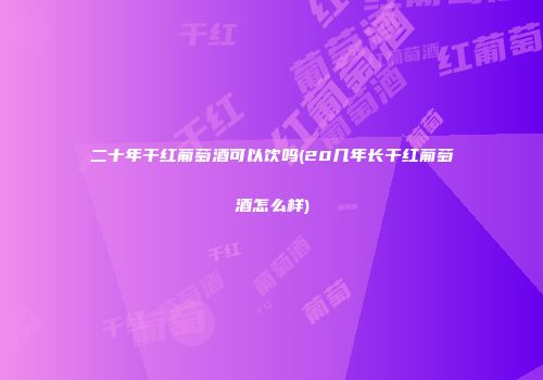 二十年干红葡萄酒可以饮吗(20几年长干红葡萄酒怎么样)