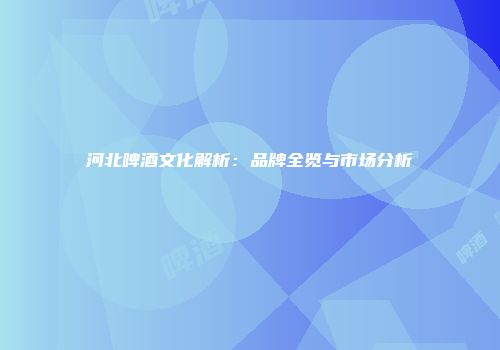 河北啤酒文化解析：品牌全览与市场分析