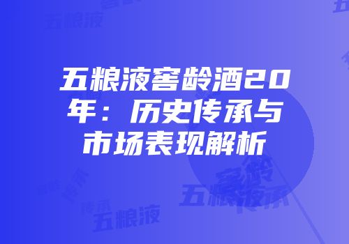 五粮液窖龄酒20年：历史传承与市场表现解析