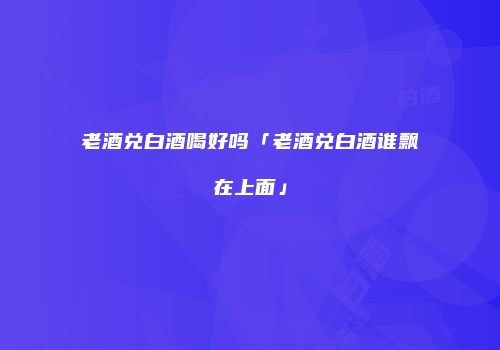 老酒兑白酒喝好吗「老酒兑白酒谁飘在上面」