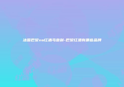 法国巴黎xo红洒马爹利-巴黎红酒有哪些品牌