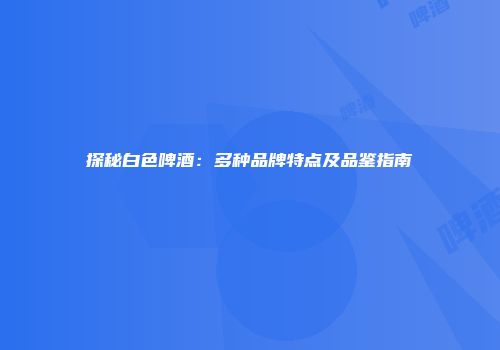 探秘白色啤酒：多种品牌特点及品鉴指南