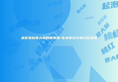 品尝来自意大利的精酿酒-佐米希拉尔桃红起泡酒