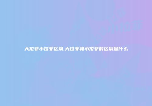 大拉菲小拉菲区别,大拉菲和小拉菲的区别是什么