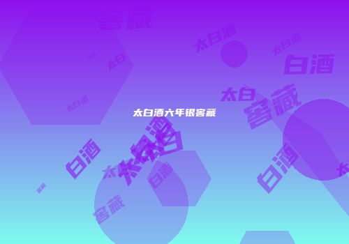 太白酒六年银窖藏