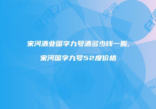 宋河酒业国字九号酒多少钱一瓶,宋河国字九号52度价格