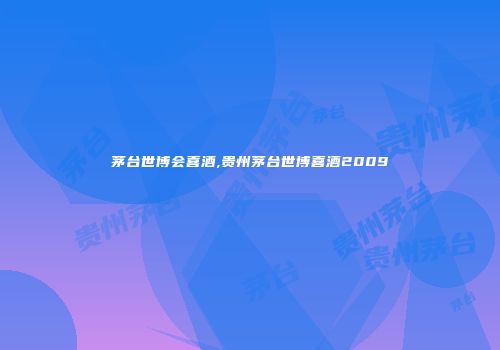 茅台世博会喜酒,贵州茅台世博喜酒2009