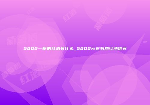 5000一瓶的红酒有什么_5000元左右的红酒推荐