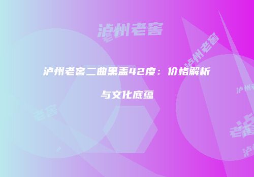 泸州老窖二曲黑盖42度：价格解析与文化底蕴