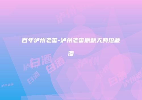 百年泸州老窖-泸州老窖原酿天典珍藏酒