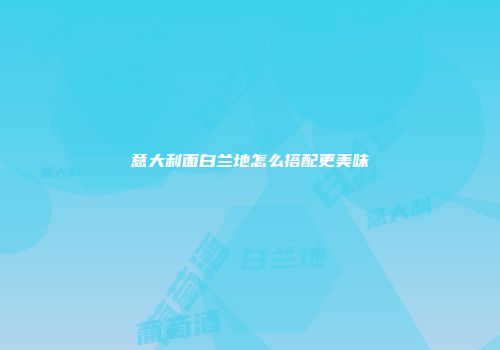 意大利面白兰地怎么搭配更美味