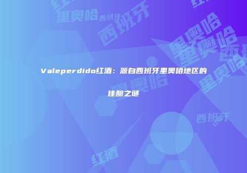 Valeperdido红酒：源自西班牙里奥哈地区的佳酿之谜