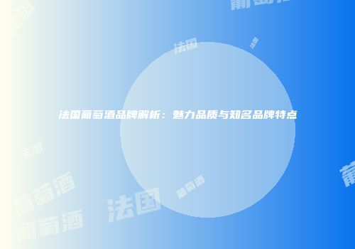 法国葡萄酒品牌解析：魅力品质与知名品牌特点