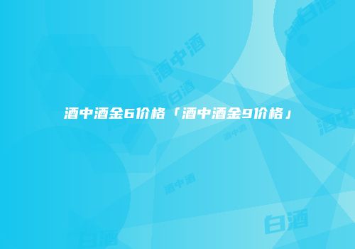 酒中酒金6价格「酒中酒金9价格」