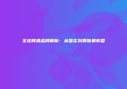 全球啤酒品牌解析：从雪花到奥斯曼帝国