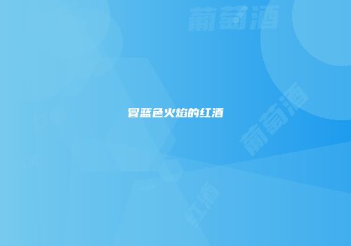 冒蓝色火焰的红酒