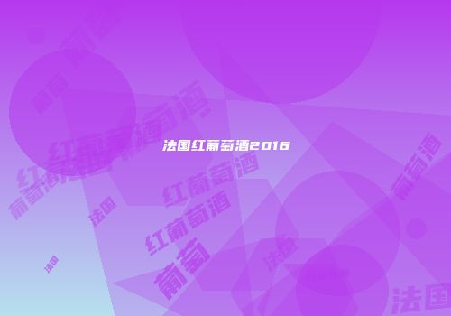法国红葡萄酒2016