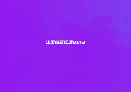 法国拉菲红酒2013