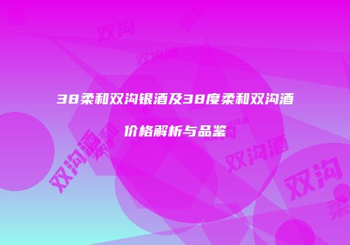 38柔和双沟银酒及38度柔和双沟酒价格解析与品鉴