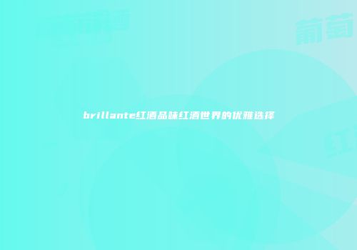 brillante红酒品味红酒世界的优雅选择