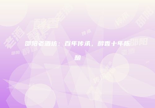 邵阳老酒坊：百年传承，醇香十年陈酿