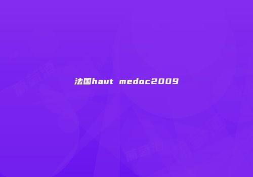 法国haut medoc2009