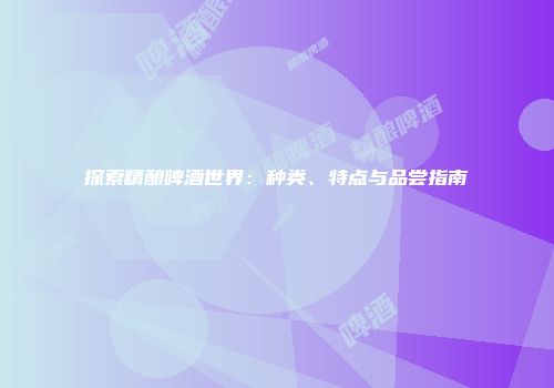 探索精酿啤酒世界：种类、特点与品尝指南