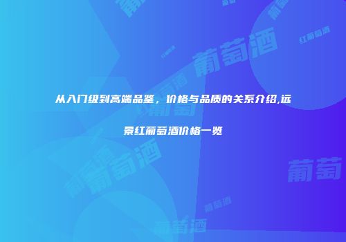 从入门级到高端品鉴，价格与品质的关系介绍,远景红葡萄酒价格一览