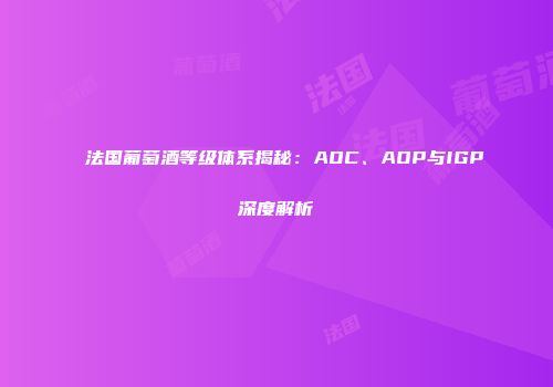 法国葡萄酒等级体系揭秘：AOC、AOP与IGP深度解析