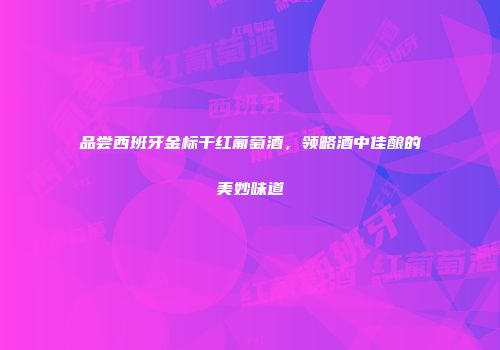 品尝西班牙金标干红葡萄酒，领略酒中佳酿的美妙味道