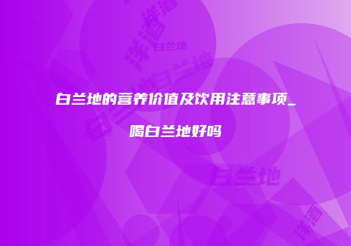 白兰地的营养价值及饮用注意事项_喝白兰地好吗