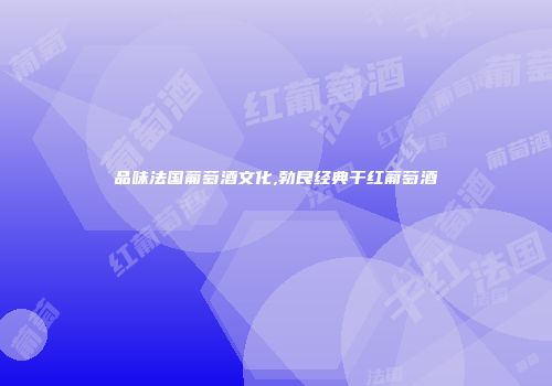品味法国葡萄酒文化,勃艮经典干红葡萄酒