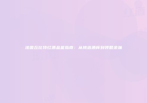 法国丘比特红酒品鉴指南：从挑选酒杯到领略余味