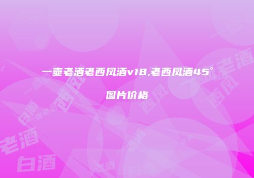 一壶老酒老西凤酒v18,老西凤酒45°图片价格