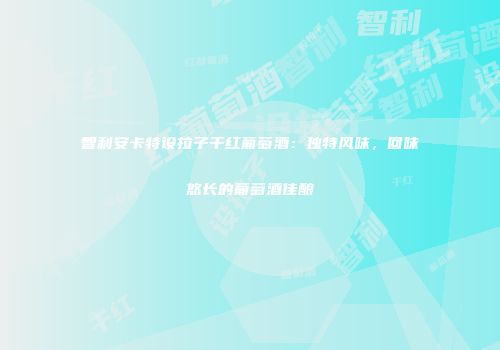 智利安卡特设拉子干红葡萄酒：独特风味，回味悠长的葡萄酒佳酿
