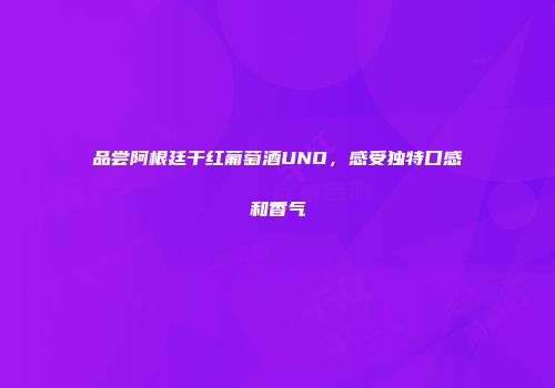 品尝阿根廷干红葡萄酒UNO，感受独特口感和香气