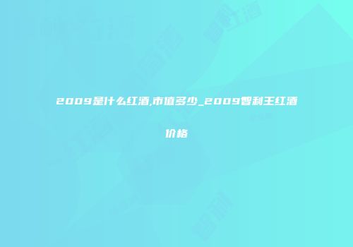 2009是什么红酒,市值多少_2009智利王红酒价格